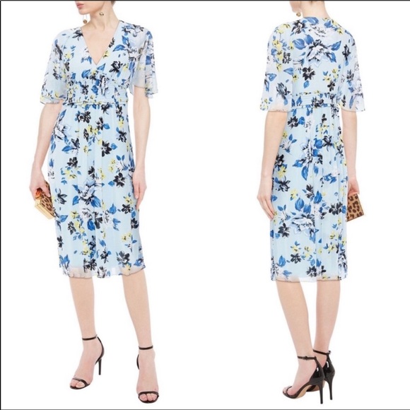 Diane Von Furstenberg Nala Floral Midi Dress Small - Picture 1 of 16